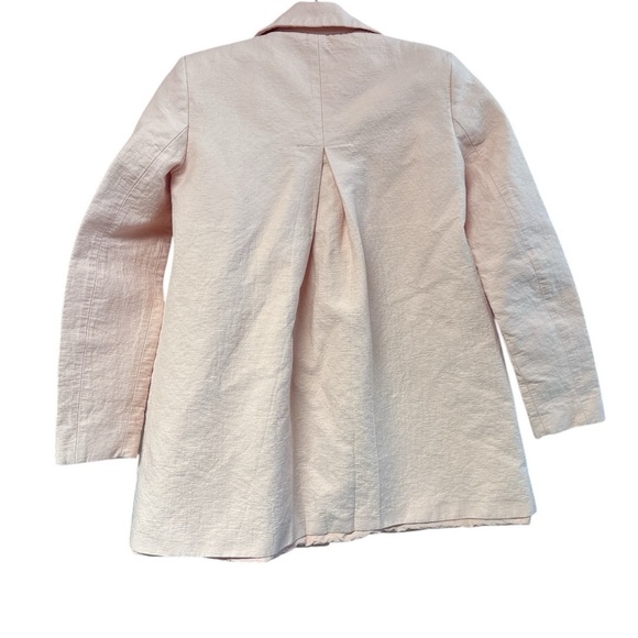 Zara Pink Trench Coat A-line Silhouette - Picture 3 of 9